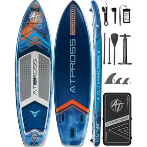 10'6''x33''Inflatable Stand Up Paddle Board, 400lbs Extra Wide Blow Up Paddle Board with Kayak Seat, Premium SUP Accessories Kit & Backpack, Non-Slip Stable Deck Boat for Yoga Fishing Surf in Saudi Arabia