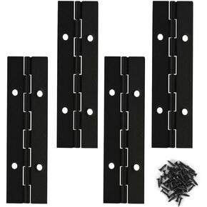 4 قطع من مفصلات البيانو شديدة التحمل مقاس 4 بوصات، ومفصلات بيانو مستمرة من الفولاذ المقاوم للصدأ باللون الأسود، وعرض مفتوح مقاس 2 بوصة، لحالات باب الخزانة، وصناديق تخزين أدوات الأثاث الخشبي مع 16 قطعة من البراغي in Kuwait