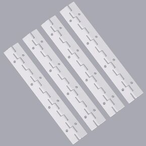 4 عبوات بمفصلات بيانو شديدة التحمل مقاس 12 بوصة، ومفصلات بيانو مستمرة من الفولاذ المقاوم للصدأ باللون الأبيض، وعرض مفتوح 1.2 بوصة، لحالات أبواب الخزانة، وصناديق تخزين أدوات الأثاث الخشبي in Kuwait