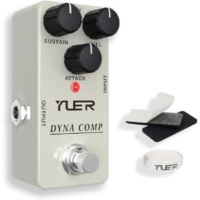 YUER دواسة ضاغط جيتار/باس ميني داينا تأثير ضغط دواسة للجيتار الكهربائي شركات تناظرية سهلة الاستخدام حافظة ألومنيوم تجاوز حقيقية مع غطاء مفتاح القدم in Kuwait