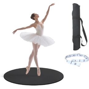 سجادة أرضية الرقص المحمولة مقاس 30.7 بوصة لتدريب الباليه والصنبور - لوحة دوارة بسمك 1.3 سم للراقصين، سجادة تمرين ناعمة مثالية مع سطح غير قابل للانزلاق لتمارين الدوران والرقص in Kuwait