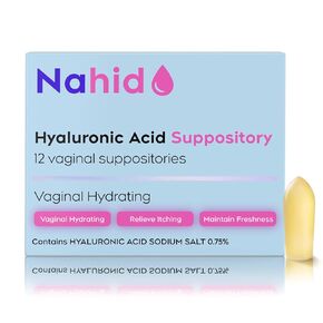 Nahid Vaginal Moisturizing Suppositories | 15 mg Hyaluronic Acid | Long-Lasting 72-Hour Hydration | pH-Balanced Formula for Vaginal Dryness | Menopause & Hormonal Changes | 12 Inserts | 1 Pack in Saudi Arabia