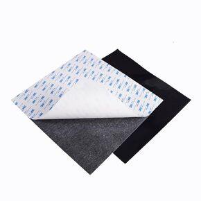 2 حزمة من ملاءة الوسادة المطاطية ذاتية اللصق، 6 × 6 بوصة، أسود، مادة حشية مطاطية سيليكون رقيقة DIY، دعامات، التسوية، الختم، مصدات، حماية (أسود، 1/25 سمك 6 × 6 بوصة) in Kuwait