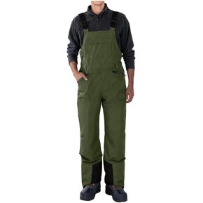Mens Snow Bibs Insulated Waterproof Bib Overalls Windproof Athletic Snowpants Winter Snowboarding Pants with Pockets in Kuwait