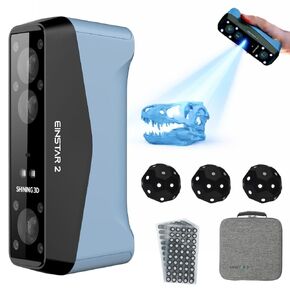 ماسح ضوئي لاسلكي ثلاثي الأبعاد من EINSTAR 2 - ماسح ضوئي محمول، دقة 0.05 مم، ليزر هجين + ضوء الأشعة تحت الحمراء، بدون رذاذ، التقاط بالألوان الكاملة، ماسح ضوئي ثلاثي الأبعاد للطباعة ثلاثية الأبعاد، جاهز للاستخدام في الهواء الطلق، يعمل بالبطارية in Kuwait