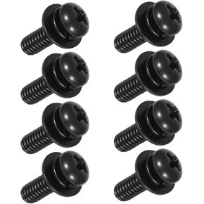 8 Pcs VESA Mount Screws M4 10mm Screws Washers Stainless Steel TV Mounting Hardware Kit for 75x75 / 100x100 TV & Monitor Wall Mounts Bracket Fixing(Black) in Kuwait