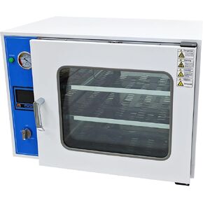 فرن تجفيف فراغ 1.9 قدم مكعب، 50-200 درجة مئوية فرن فراغ رقمي للتحكم في درجة الحرارة مع شاشة LCD، معدات تجفيف مختبر ذات رفين in Kuwait