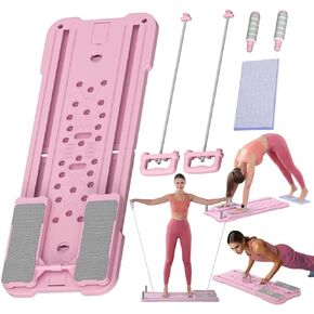 Multifunctional Pilates Board - Home Fat Burning Fitness Equipment with 3 Modes, Foldable Design, 330LBS Capacity, Stainless Steel Rollers for Core, Leg, Arm & Back Training in Saudi Arabia