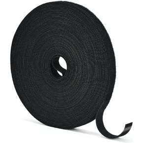 لفة خطافية وحلقة بطول 52.5 قدم × 1/2 بوصة - أشرطة إمساك ذاتية مزدوجة الجوانب، شريط خالٍ من المواد اللاصقة لإدارة الكابلات، أدوات تثبيت قابلة لإعادة الاستخدام للمنزل والمكتب والمشروعات اليدوية in Kuwait