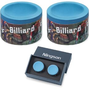 Pool Cue Chalk 2 Pack, Premium Round Pool Stick Chalk Billiard Table Accessories for Professional Tournament, Clubs, Bars, Home (Outstanding Performance, Reduce Miscue, Durable)- Blue in Kuwait