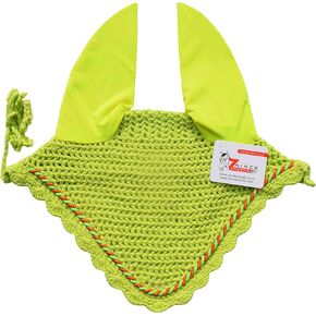 Horse Ear Bonnet for Horses – Breathable Crochet Riding Bonnet with Stretch Lycra Ears, 29 Colors to Match Your Tack, Pony Cob Full X-Full Equestrian Zainee Sports (Pink, Horse/Full) in Kuwait