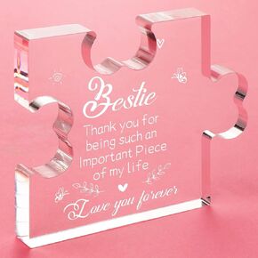 Funnli Cousin Gifts Acrylic Puzzle Plaque - Cousin Gifts for Women 3.35 x 2.76 Inch Desk Decorations - Gifts for Cousins Female, Birthday Christmas Wedding Card Gifts for Cousin from Sister Brother in Kuwait