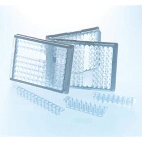 754070 Microlon 200 96 Well U16 لوحة شريطية، 2x8 شرائط سفلية مستديرة، ربط متوسط، PS، آبار شفافة (عبوة من 100 قطعة) in Kuwait