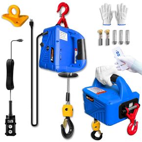 3 in 1 Electric Hoist Winch, 1500W Portable Electric Winch, 1100Lbs with Manual/Wired/Wireless Remote Control, 110V/120V Electric Hoist Crane, 25ft Lifting Height, Suitable for Lifting Towing in Saudi Arabia