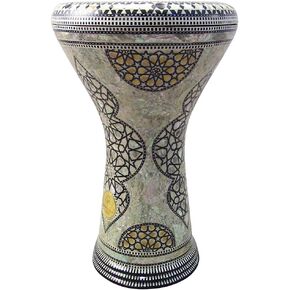 Gawharet El Fan 17" Mother of Pearl Darbuka"Yellow Wisdom" Darbuka Drum Percussion in Kuwait