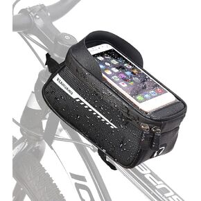 ENGWE Ebike Front Frame Bag for Mountain Bicycles,Compartment with TPU Phone Pocket Screen, Big Storage Waterproof Bike Bag, Phone Pouch for Iphone X/Max,Iphone 11 Pro Max 8plus Below 6.5'' in Saudi Arabia