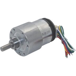 dc electronic starter DIY Dc electronic starter Smart Car Gear electronic starter, JGB37-520 12V Electric Micro DC Geared electronic starter, with Encoder, DIY Driver Parts : 12v 37rpm) ( Color : Silv in Kuwait