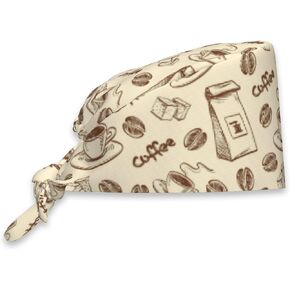 قبعة العمل، قبعة فرك مع عصابة رأس قابلة للتعديل، قبعة خلفية قابلة للتنفس، قبعات جراحية للممرضات للرجال والنساء in Kuwait