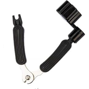 3-in-1 Guitar String Winder Cutter and Bridge Pin Puller, Guitar Repair Tool for Acoustic, Classical, Electric Guitars and Ukulele (Black) in Kuwait
