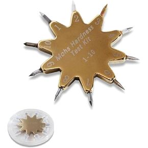 Mohs Hardness Test Kit, 1-10 Scale Tester Pen with Ten Star Design for Rock, Industrial and Gemstone and Mineral, Mineral & Rock Hardness Tester for Geologists, Collectors & Hobbyists in Kuwait