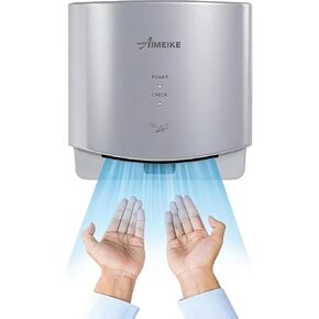 Automatic Commercial Hand Dryer with Temperature-Sensing & Auto-Adjusting Airflow, High-Speed 1300W Compact Wall Mounted Hand Dryer for Bathroom & High-Traffic Restrooms,Sliver in Saudi Arabia