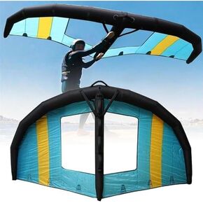 Portable Inflatable Windsurfing Wing 4㎡ 5㎡ 6㎡ with Window, Handheld Surf Sail for Kitesurfing, Foil Board, Adult Outdoor Water Sports, Wind Surfing Equipment in Kuwait