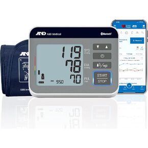 A&D Medical Deluxe Blood Pressure Monitor for Upper Arm with Bluetooth, Blood Pressure Cuff (22-42 cm Range), One Click Operation, Connects with A&D Heart Track App in Saudi Arabia