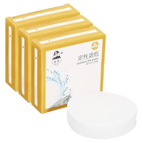 PATIKIL 300Pcs 9cm Qualitative Filter Paper Circles, Slow Speed Round Laboratory Filter Paper Chemical Industrial Oil Testing Funnel Filter Paper in Kuwait
