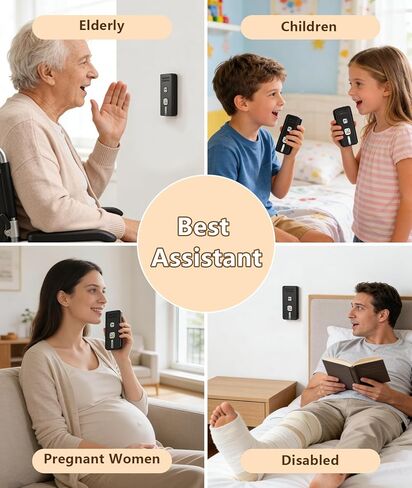 Intercoms Wireless for Home, 2 Way Audio Hands-Free Wireless Intercom System, 1600ft Long Range, 3 Ringtones 5 Volume Levels (Black) in Kuwait