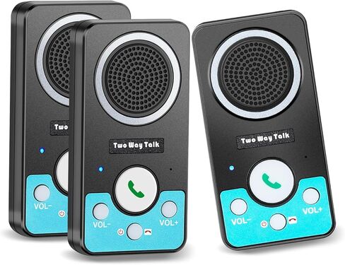 Intercoms Wireless for Home, Full Duplex 2 Way Intercom System, 1500ft Long Range Intercom with 8 Volume Levels, Rechargeable Battery & 4 Chime for Home Office & Business (3 Pack) in Kuwait