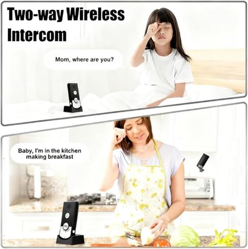 نظام اتصال داخلي لاسلكي للمنزل، جهاز اتصال لاسلكي ثنائي الاتجاه لمراقبة كبار السن، استخدام المنزل والمكتب، اتصال داخلي سهل التركيب مع ميزة جرس الباب in Kuwait