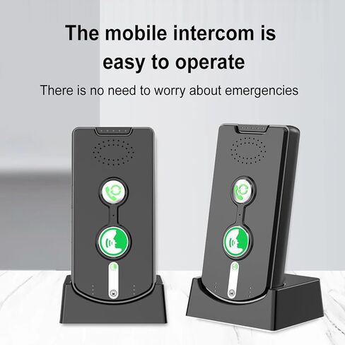 2 Way Wireless Intercom System for Home, 1/2 Mile, Full Duplex 2-Way Radio Hands Free, Rechargeable, 120H Standby,Volume Control - Room to Room, Elderly Care, Indoor Outdoor,Use for Business, Offices in Kuwait