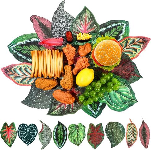 180 Pcs Autumn Parchment Paper Leaves 8.7 x 4.3 in Thanksgiving Dried Lemon Slices Cheese Board Leaves Cinnamon Charcuterie Cheese Leaf for Festival Party Table Decorative Serving(Fall) in Saudi Arabia