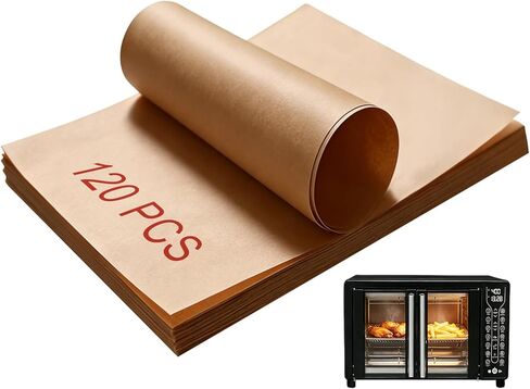 120Pcs Air Fryer Parchment Paper Liners Compatible with Gourmia GTF7460 Toaster Oven Air Fryer Combo, Disposable Nonstick Airfryer Paper Sheets Oven Liner for Gourmia French Door Air Fryer Accessories in Saudi Arabia