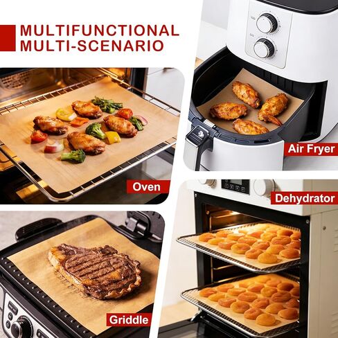 120Pcs Air Fryer Parchment Paper Liners Compatible with Gourmia GTF7460 Toaster Oven Air Fryer Combo, Disposable Nonstick Airfryer Paper Sheets Oven Liner for Gourmia French Door Air Fryer Accessories in Saudi Arabia