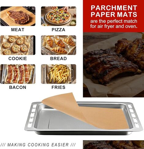 120Pcs Air Fryer Parchment Paper Liners Compatible with Gourmia GTF7460 Toaster Oven Air Fryer Combo, Disposable Nonstick Airfryer Paper Sheets Oven Liner for Gourmia French Door Air Fryer Accessories in Saudi Arabia