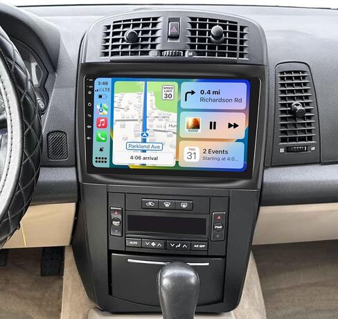 10" Car Radio for Cadillac CTS SRX 2003 2004 2005 2006 2007 2008 Wireless CarPlay Android Auto [2+32G] Bluetooth Touch Screen with GPS WiFi Backup Camera Mic in Kuwait