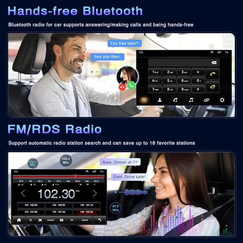 10" Car Radio for Cadillac CTS SRX 2003 2004 2005 2006 2007 2008 Wireless CarPlay Android Auto [2+32G] Bluetooth Touch Screen with GPS WiFi Backup Camera Mic in Kuwait