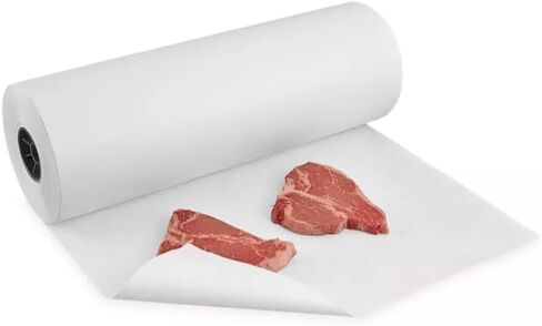 18" x 250' White Freezer Paper Roll - Poly-Coated Moisture-Resistant Wrapping Paper for Meat Storage - Heat-Resistant Design in Saudi Arabia