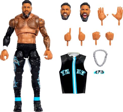 Mattel WWE Ultimate Edition Action Figure & Accessories Set, Jey USO 6-inch Collectible with Swappable Heads & Hands, 30 Articulation Points in Saudi Arabia