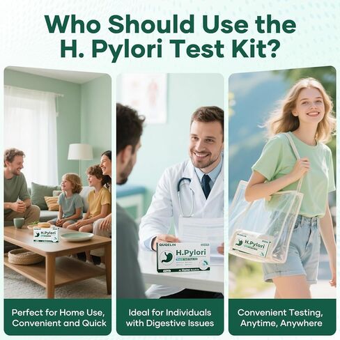 H Pylori Test Kit – 2 PCS H. Pylori Test, H-Pylori Stool (Antigen) Self-Test for Home Use, 99.9% Accurate, Fast 10-15 Min Results, Easy to Use, No Lab Needed in Kuwait