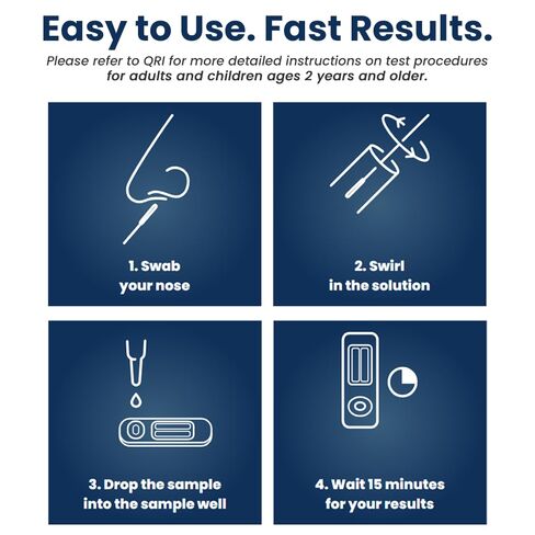 Flowflex Plus RSV + Flu A/B + COVID Home Test, 4-in-1 Home Test Kit, Rapid Results in 15 Minutes, OTC At-Home Antigen Test for Adults & Children (1 Test) in Kuwait