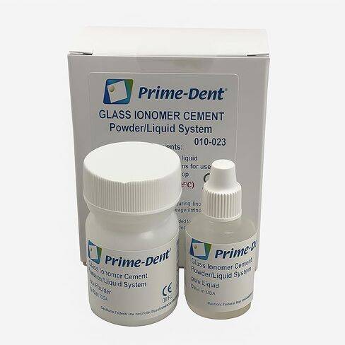 Prime Dental 010-023 Prime-Dent Glass Ionomer Liner Cement Kit Powder & Liquid in Kuwait