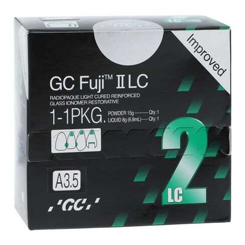 GC 000187 Fuji II LC Improved Resin Reinforced Glass Ionomer Restorative 1:1 Pack A3.5 in Kuwait