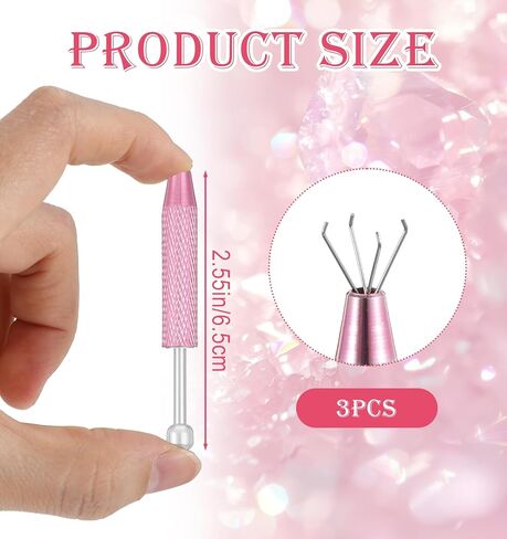 3 Pcs Piercing Ball Grabber Tool, 4-Claw Stainless Steel Piercing Removal Tool for Precision Pickup Of Jewelry & Small Parts, Anti-Slip Handle (Gold, Blue and Pink) in Saudi Arabia