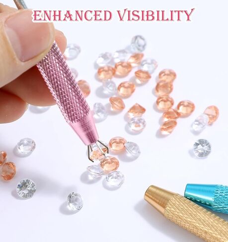 3 Pcs Piercing Ball Grabber Tool, 4-Claw Stainless Steel Piercing Removal Tool for Precision Pickup Of Jewelry & Small Parts, Anti-Slip Handle (Gold, Blue and Pink) in Saudi Arabia