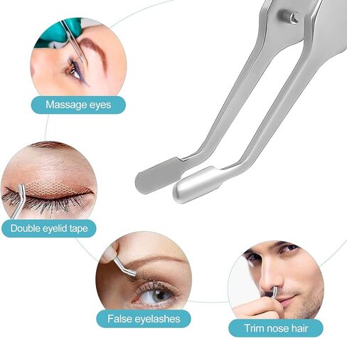 Meibomian Gland Expressor, Stainless Steel Eyelid Massage Tweezers Dry Eye Eyelid Clean Tools Eye Stye Treatment Remover Meibomian Gland in Saudi Arabia