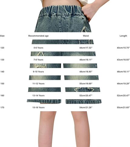 Girls Knees Length Jeans Shorts Baggy Mid High Waist Retro Bermuda Jorts Star Streetwear Wide Leg Y2K Denim Jean Short in Saudi Arabia
