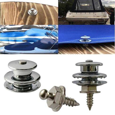 10 Sets QD Boat Canvas Snaps Upper Part Lower Part Plated Brass Compatible with RV Canvas Canopies Yacht in Saudi Arabia