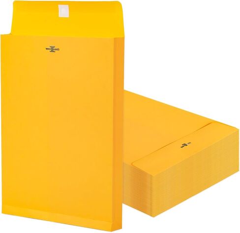 9x12 Expanding Manila Envelopes with Clasp 25 Pack, Goefun 180 GSM Heavyweight Expandable Manilla Folders 8.5 x 11 Letter Size, 1.2'' Expansion, for Home Office Business Storage and Organizing in Saudi Arabia